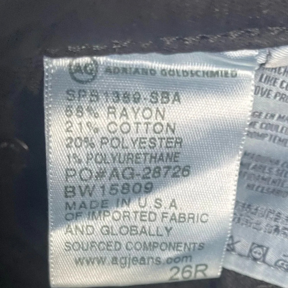 AG Adriano Goldschmied Black THE LEGGING ANKLE
Super Skinny Ankle Jeans Size 26R - Picture 9 of 11